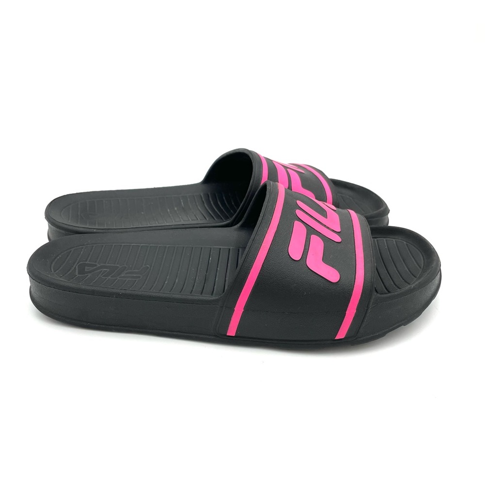 Unisex Fila Pink & Black Slide M-9 W-10
